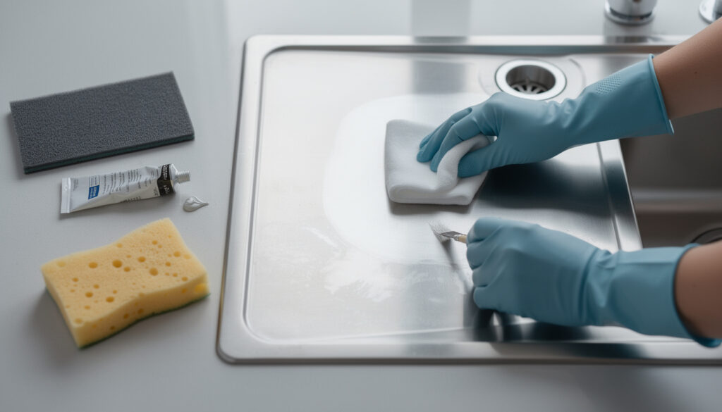 découvrez nos conseils pour réparer, polir et nettoyer efficacement les taches d'acide sur un évier en inox, afin de lui redonner son éclat d'origine.